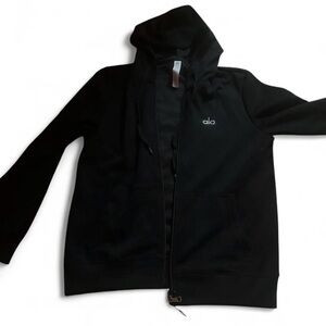 ALO Yoga Charcoal Zip-Up Jacket